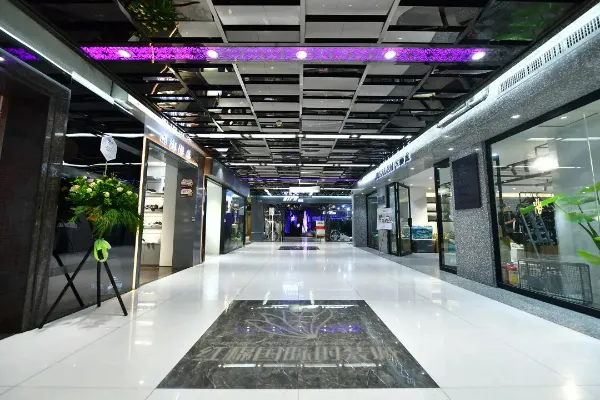 Inside Hongmian International Fashion City, a clothing wholesale market in Yuexiu District, Guangzhou