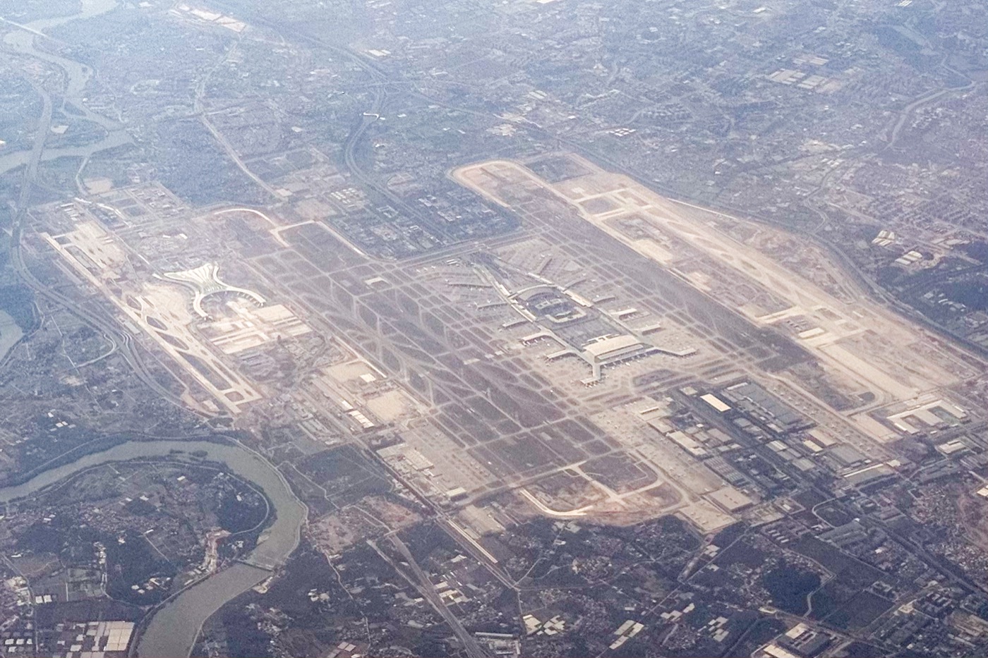 Aerial view of Guangzhou Baiyun International Airport